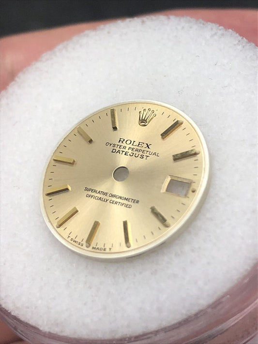 Original Rolex Lady Datejust Champagne Stick Hour Marker Dial Part-69173-6917