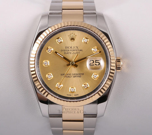 Rolex Datejust 116233 Two Tone 18k gold - Stainless Steel- 36mm fluted bezel