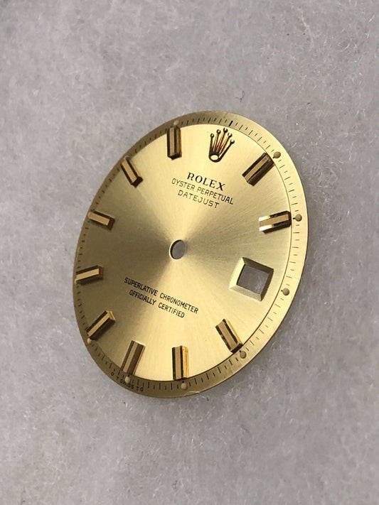 Authentic Rolex Mens Datejust Vintage Champagne Stick Marker Dial for 1601-1603