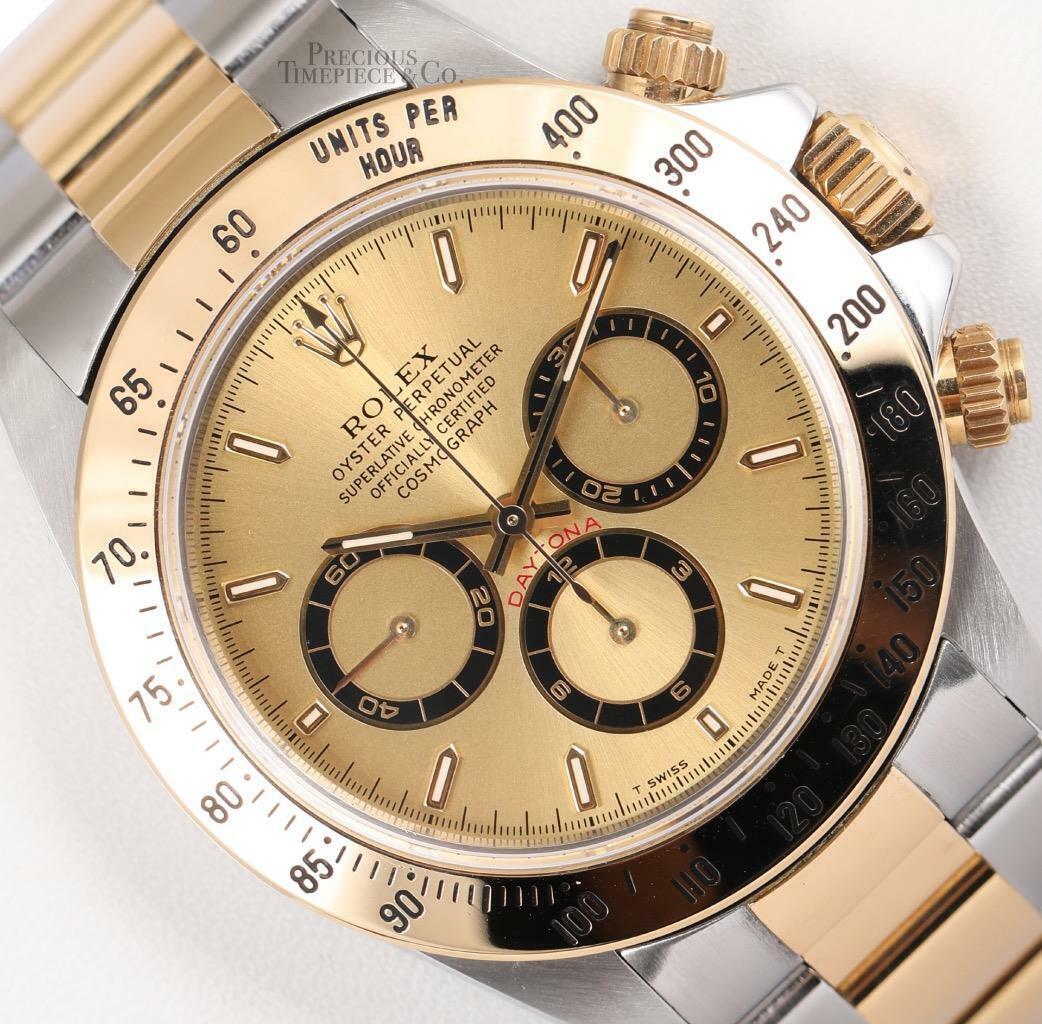 Rolex Daytona 16523 Two Tone 18k/SS Oyster 40mm-Champagne Dial-Zenith Movement