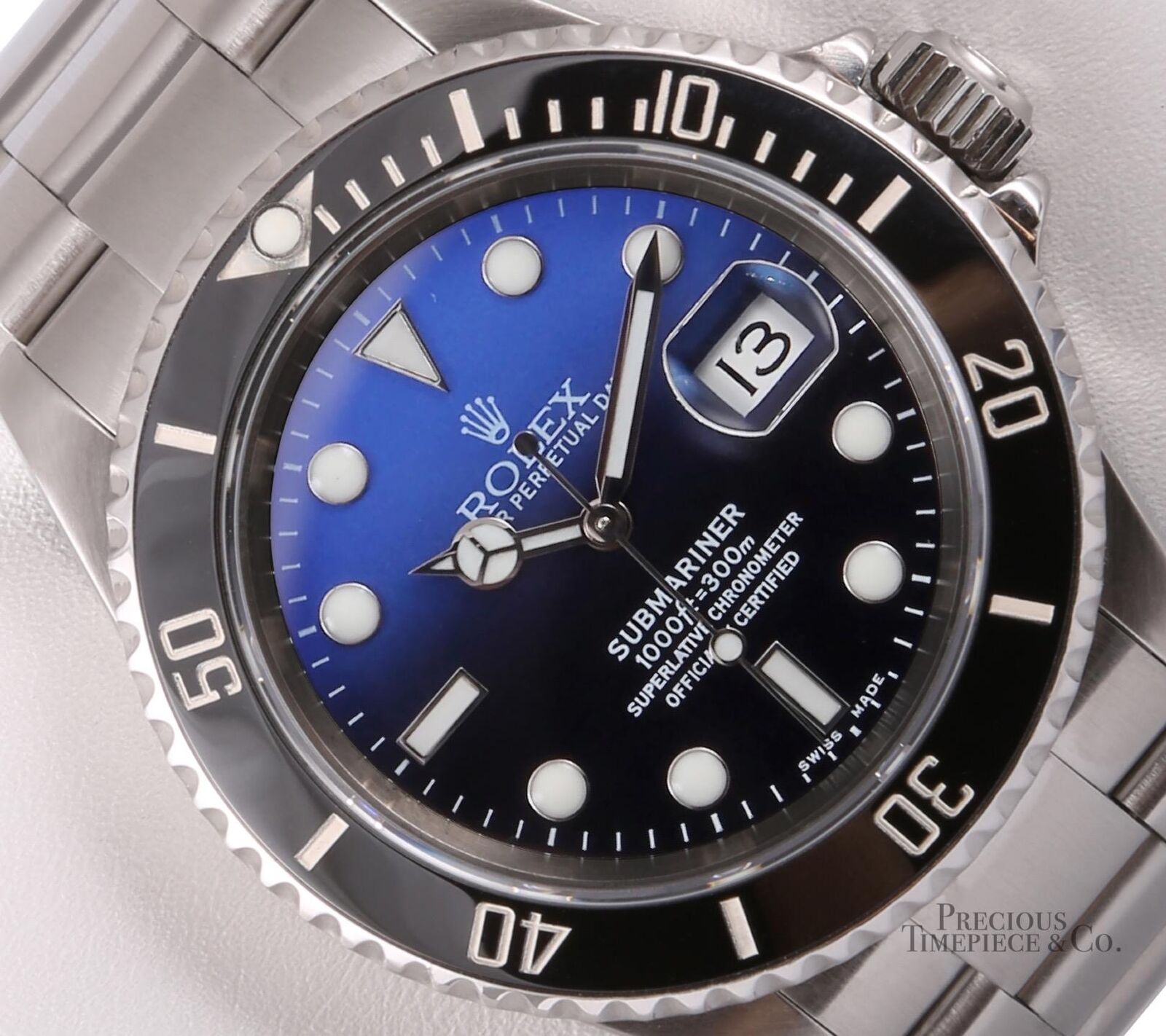 Rolex Submariner 16610 Date Steel 40mm Custom James Cameron Dial-Ceramic Bezel