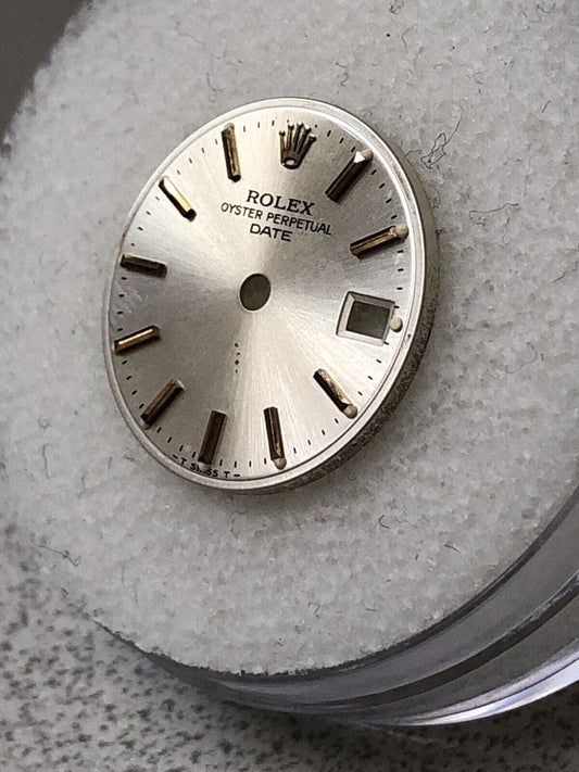 Rolex Lady Date 26mm Silver Dial-Gold Crown-Gold Hour Sticks-69173-69178