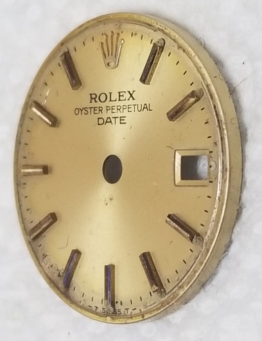 Original Rolex Lady Date Champagne Stick Hour Mark Dial Part-T Swiss T-6900-6917