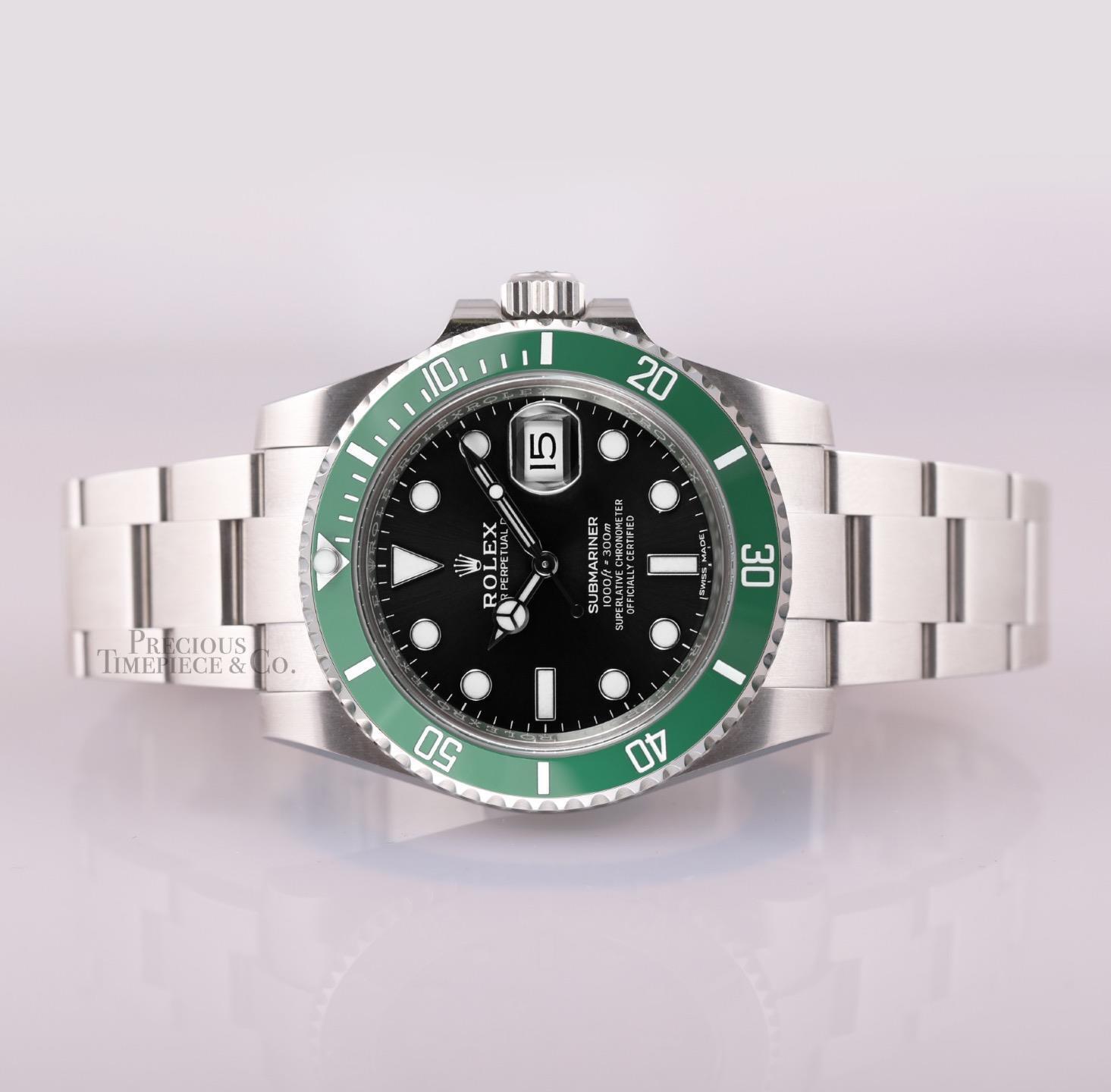 Rolex Submariner 126610LV Date Kermit Steel 41mm-Green Ceramic Bezel-Black Dial