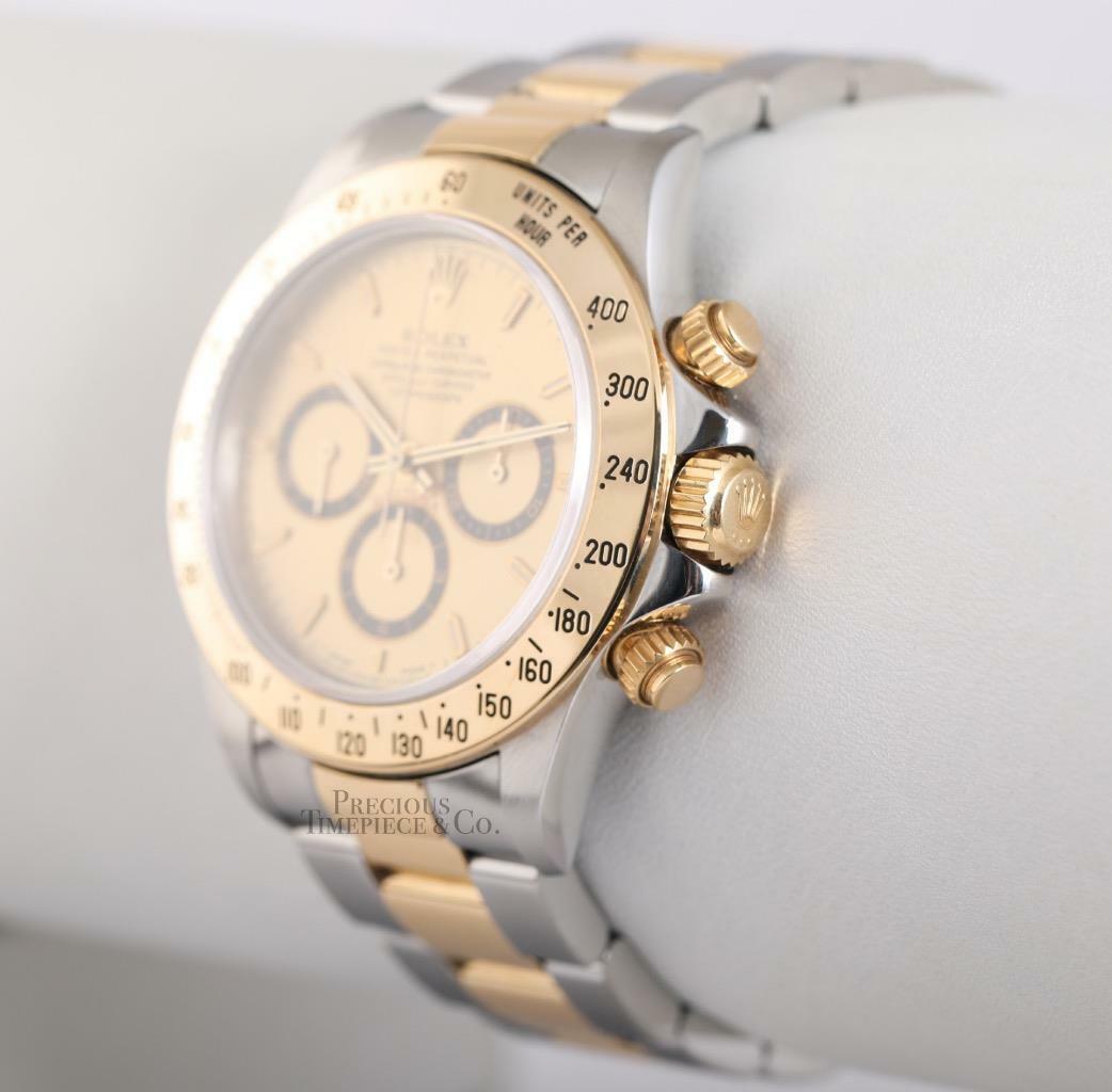 Rolex Daytona 16523 Two Tone 18k/SS Oyster 40mm-Champagne Dial-Zenith Movement