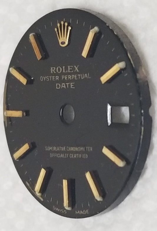 Rolex Lady Date Black Dial Gold Stick Hour Markers Part-Swiss Made-6900-6917