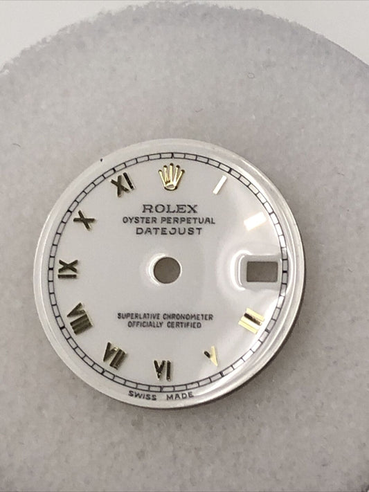 Factory Rolex Lady Datejust 26mm White Roman Numeral Dial Part 6917-69173