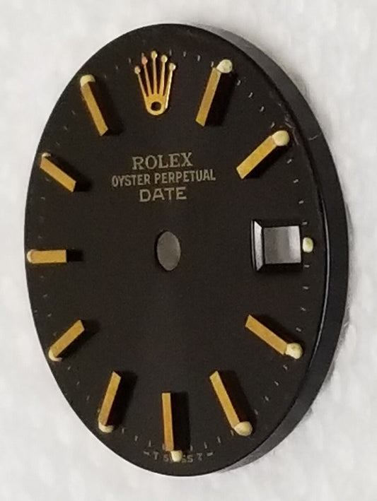 Org. Rolex Lady Date Black Dial Gold Stick Hour Markers Part-T Swiss T-6900-6917