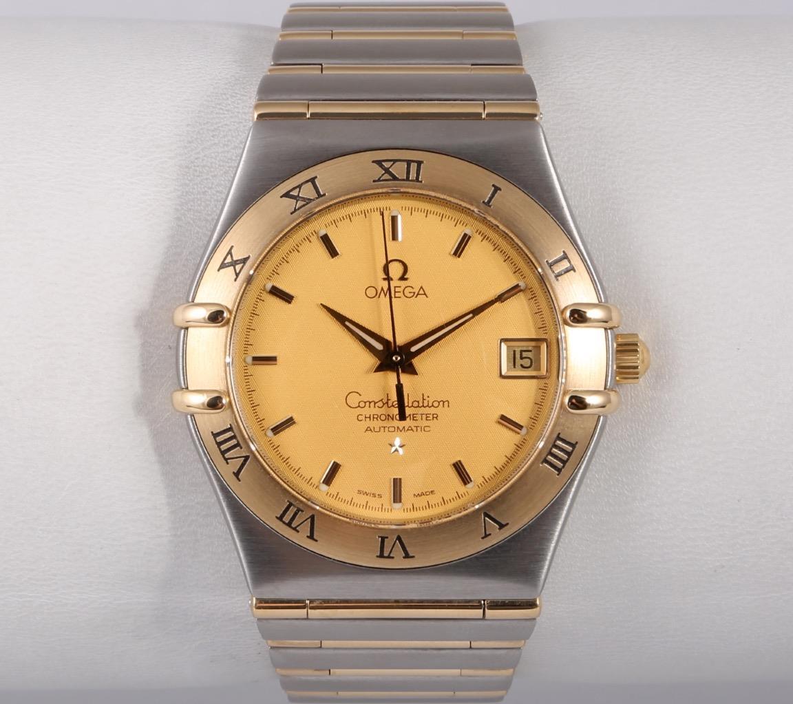 Omega Constellation 368.1201 Two Tone Stainless Steel Automatic 36mm Mens Watch