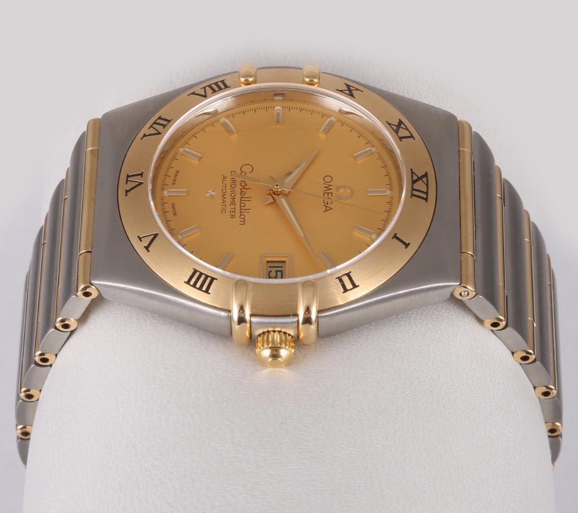 Omega Constellation 368.1201 Two Tone Stainless Steel Automatic 36mm Mens Watch