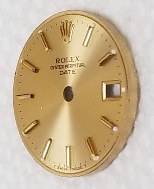 Genuine Rolex Lady Date 26mm Champagne Stick Hour Mark-T Swiss Made T-6917,69173