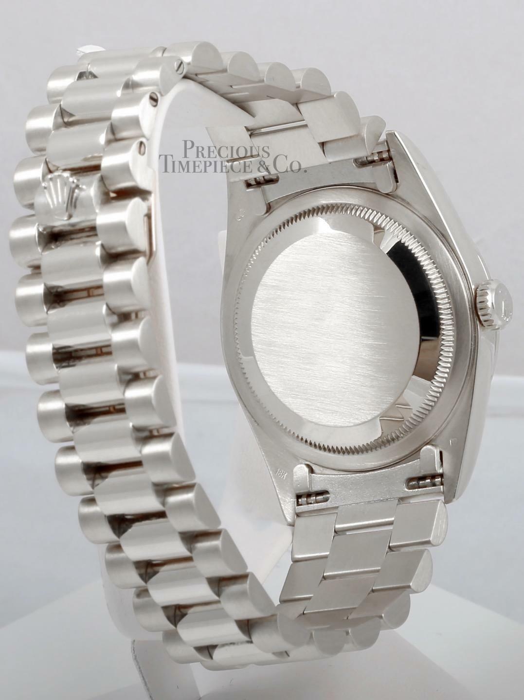 Rolex Mens Day-Date 36mm Presidential 18239 18k White Gold-Gray Roman Dial