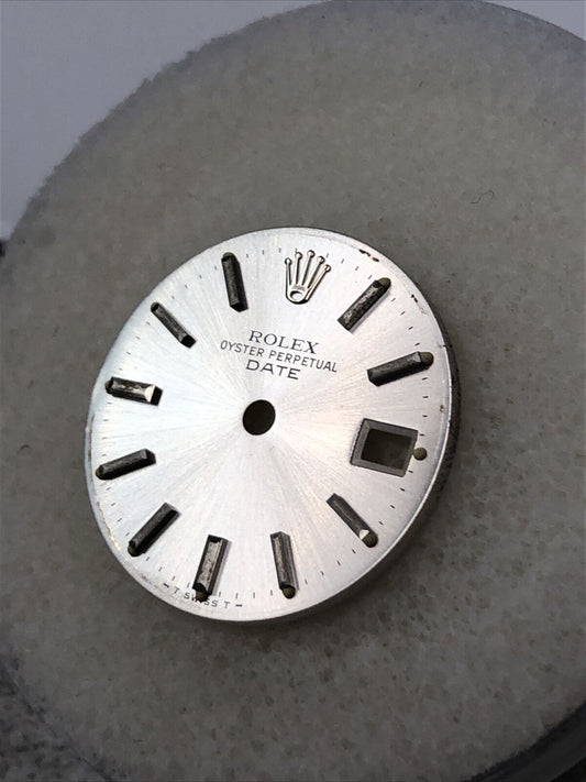 Original Rolex Lady Date Silver Stick Marker Dial Part-T Swiss T-6917