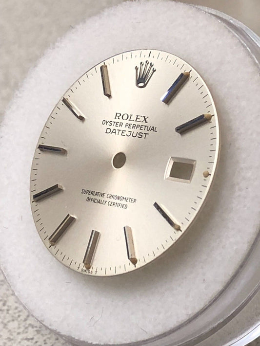 Factory Rolex Men Datejust Silver Stick Marker Dial Only 16014/16030/16234/16000