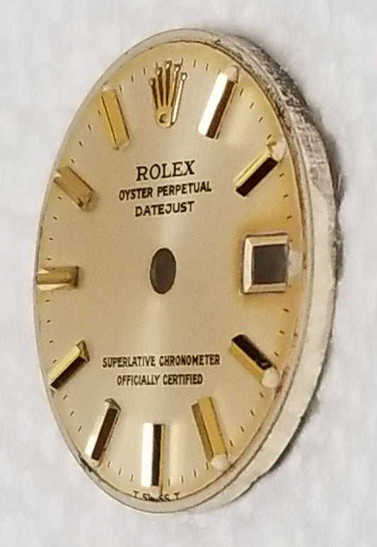 Rolex Lady Datejust 26mm Silver Dial Gold Stick Markers Part-T Swiss T-6917