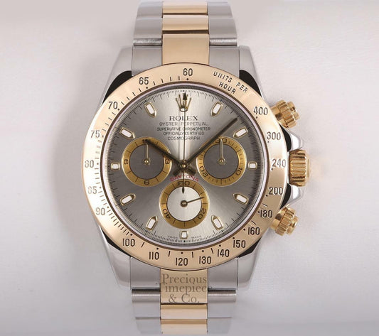 Rolex Daytona 116523 Two Tone 18k Gold & S/Steel 40mm Watch-Gray Dial-18k Bezel