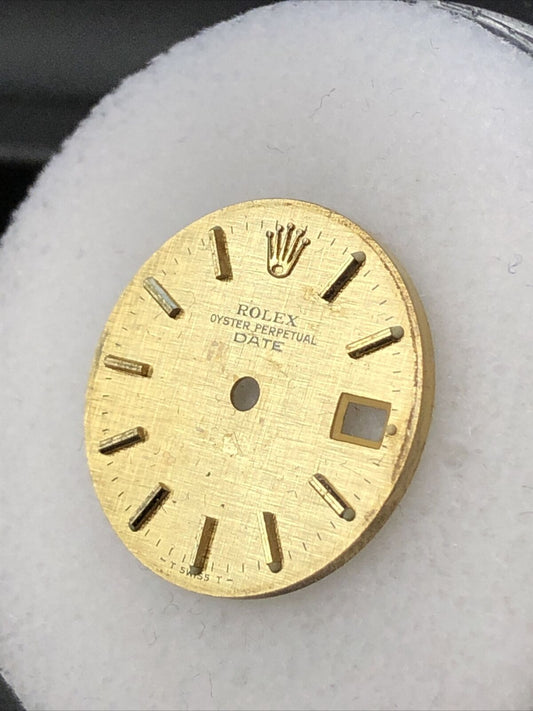 Rolex Lady Date 26mm Champagne Linen Stick Marker Dial Part-T Swiss T-6917