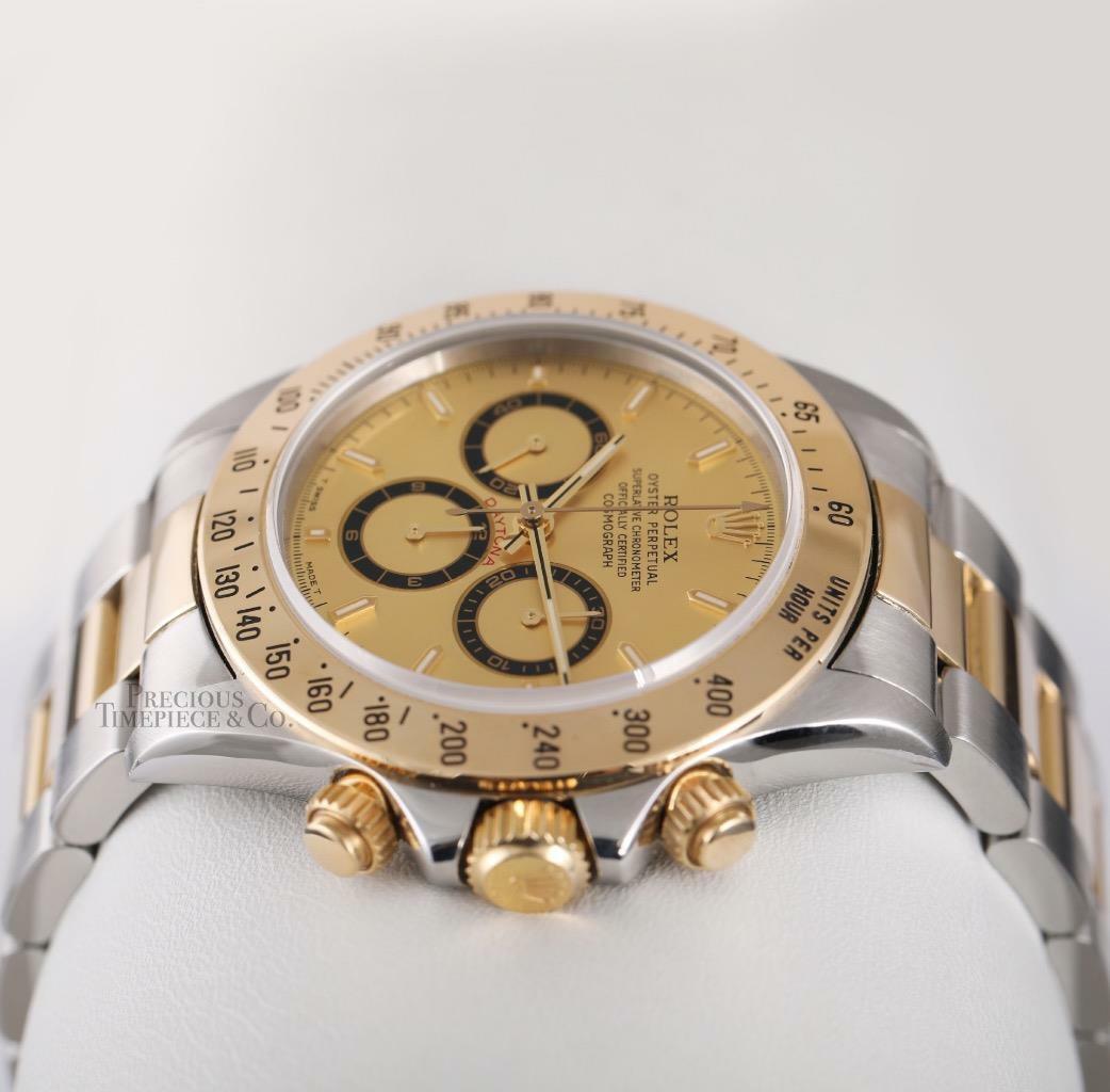 Rolex Daytona 16523 Two Tone 18k/SS Oyster 40mm-Champagne Dial-Zenith Movement