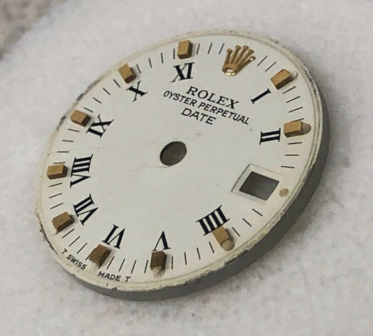 Rolex Lady Date Two Tone 26mm Matte White Dial Gold Roman Numeral 6917,69173