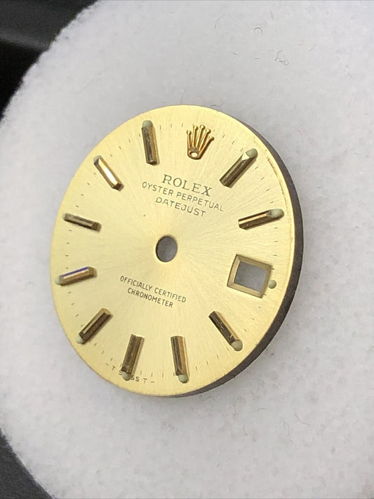 Rolex Lady Datejust 26mm Champagne Stick Marker Dial Part -T Swiss T-6917-69173