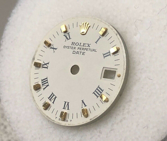 Rolex Lady Date 26mm Matte White Dial Gold Roman Numeral T Swiss T 6917,69173