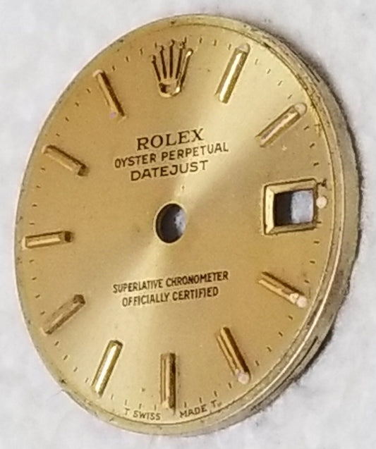 Rolex Lady Datejust Gold Stick Hour Mark Dial Only-T Swiss Made T-6917,69173