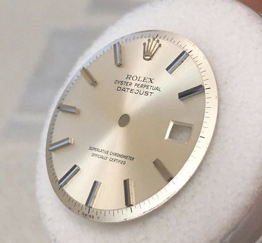 Vintage Rolex Men Datejust Silver Stick 6&9 Marker Dial Part T Swiss T-1601-1603