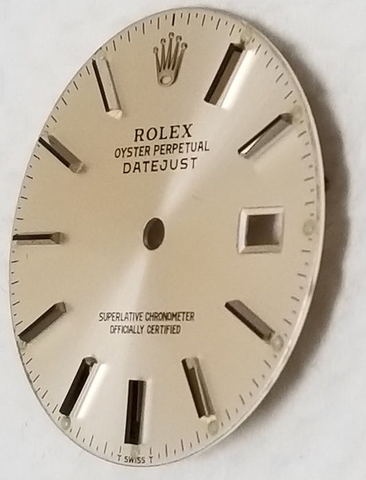 Rolex Men Silver Dial Black Stick Hands Part T Swiss T-16014,16234,116200,116234