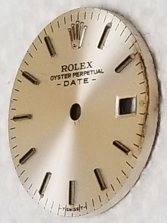 Genuine Rolex Lady Date 26mm Silver Stick Hour Mark Dial Only-T Swiss T-6917