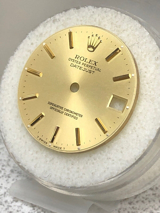 Factory Rolex Mid-Size Datejust 31mm Champagne Stick Dial T Swiss Made T 178273