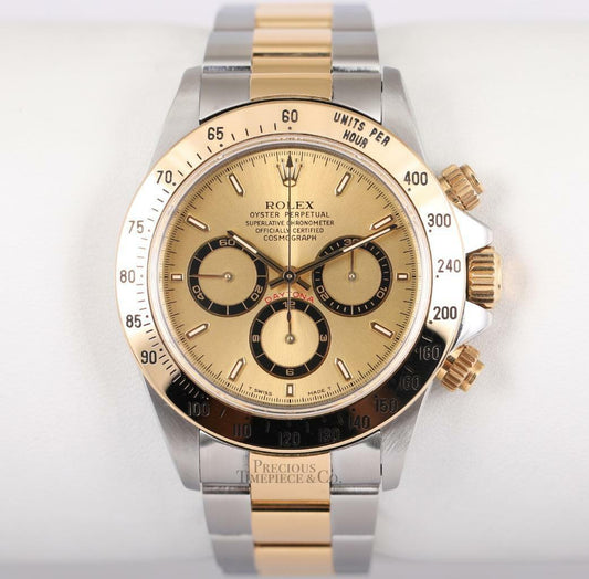 Rolex Daytona 16523 Two Tone 18k/SS Oyster 40mm-Champagne Dial-Zenith Movement